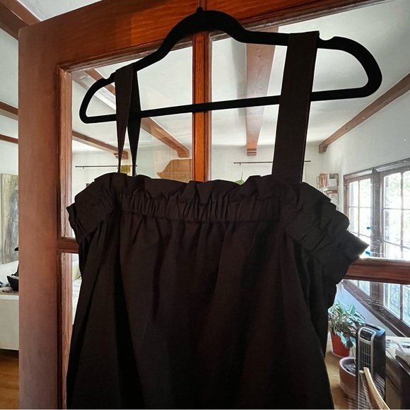 Never Worn Everlane The Paperbag Black Mini Dress Large - Picture 5 of 8